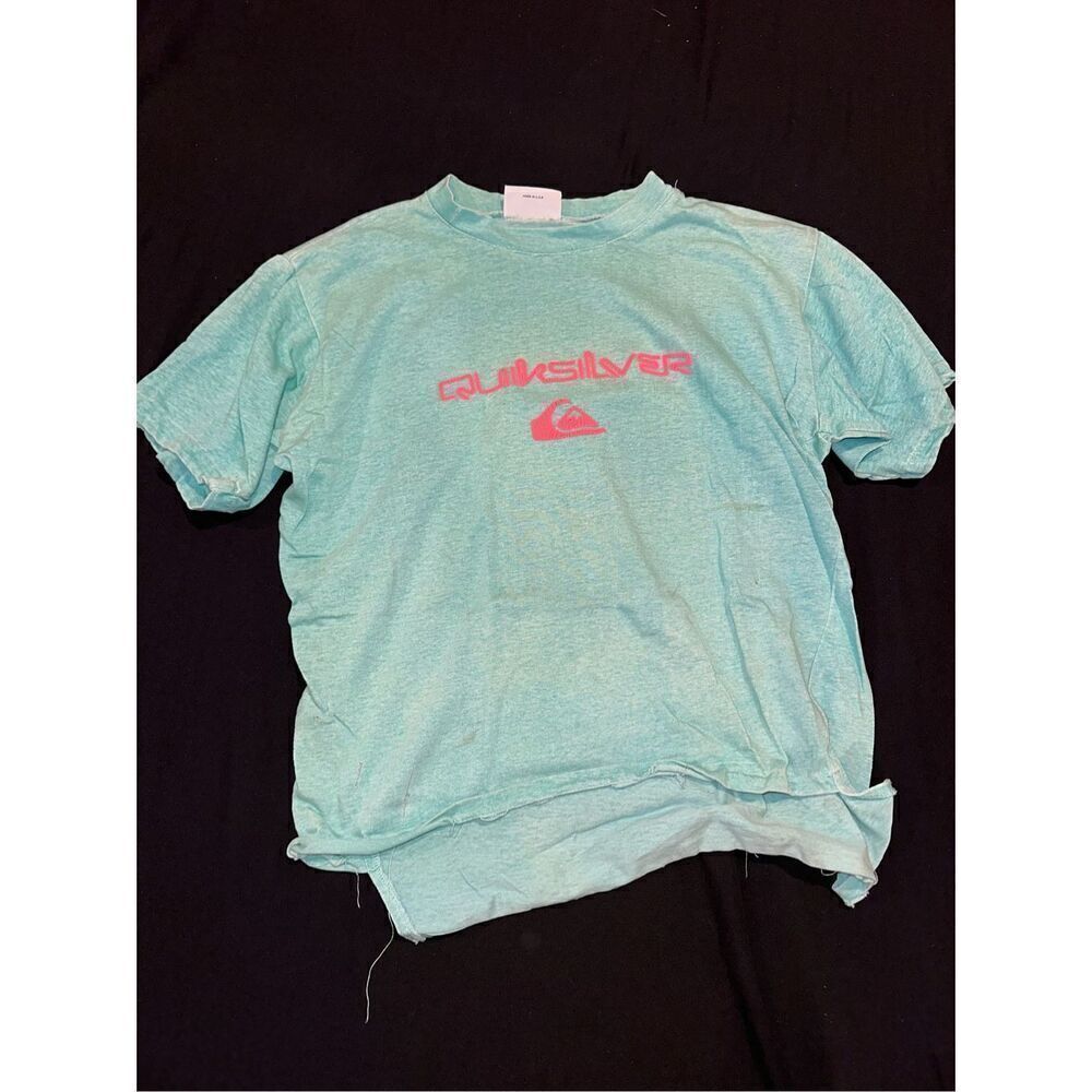Quicksilver vintage tee pink and blue size S